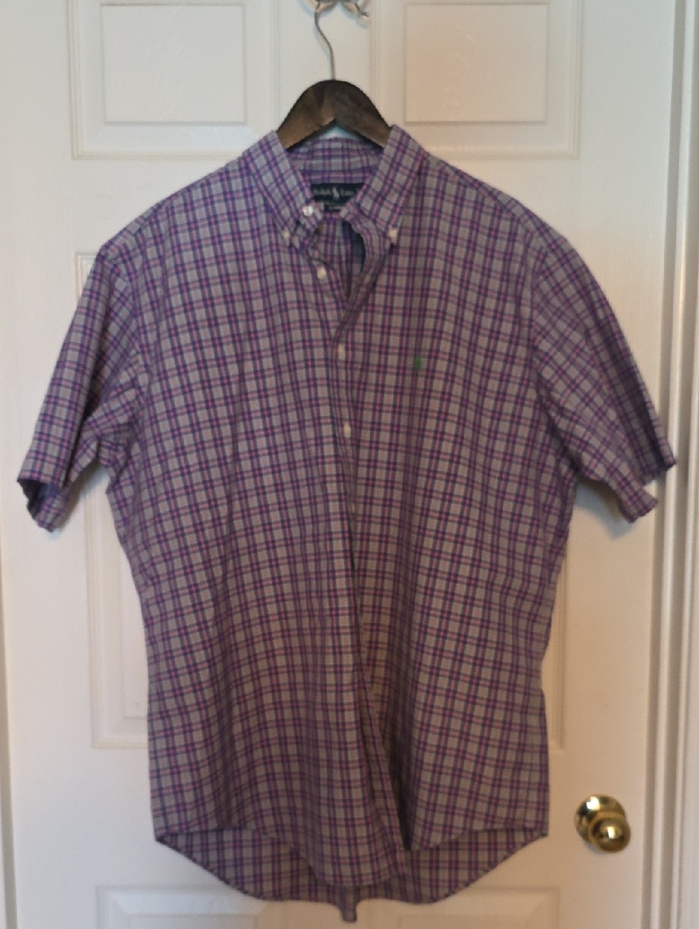 Polo by Ralph Lauren Purple Plaid Short-Sleeve Button-Down Shirt
